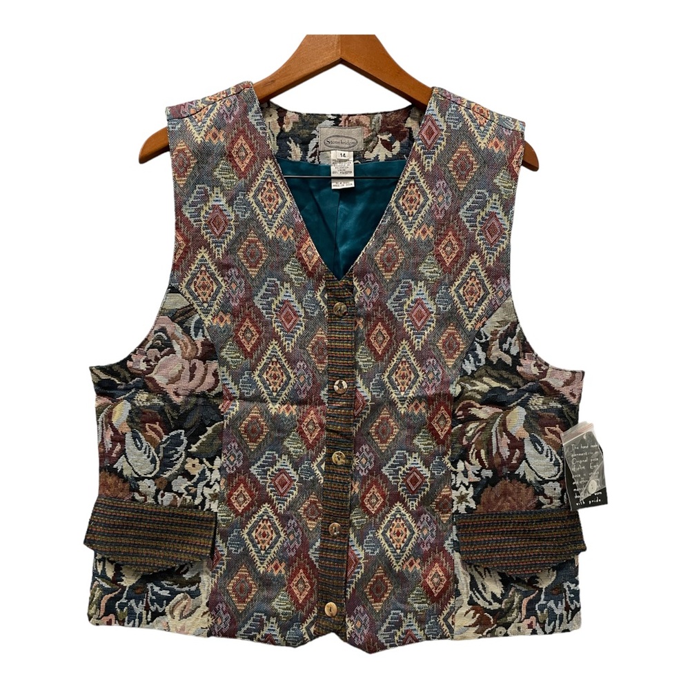 Stonebridge Vintage Women's Vest Size 14 Aztec Southwestern NWT